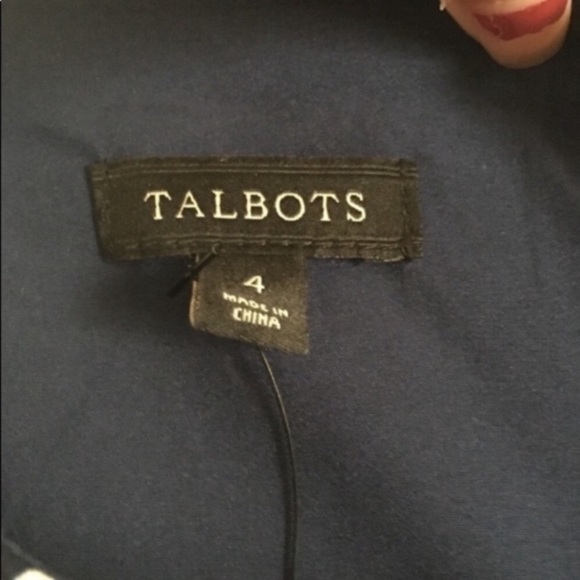 TALBOTS PRINT BLOSSOMS SHIFT DRESS Sz. 4 - Picture 4 of 5